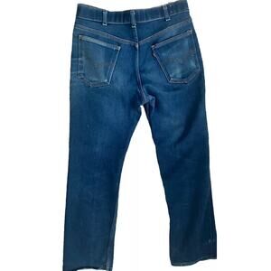 Vintage Levis Jeans Men 33 x 30 Skosh More Room Dark Wash Denim Stretch 70s